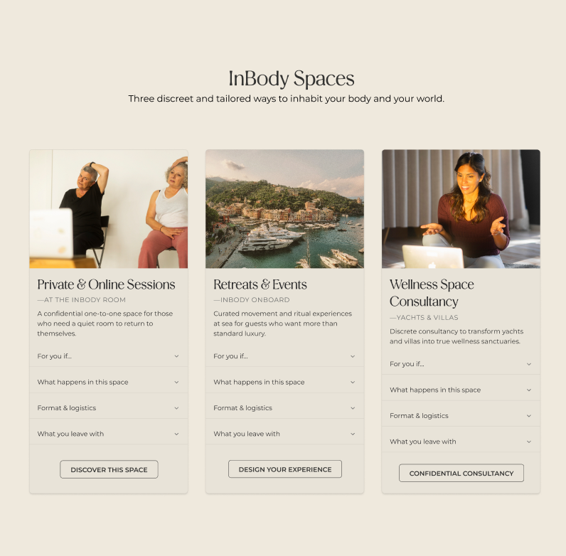 InBody Spaces website