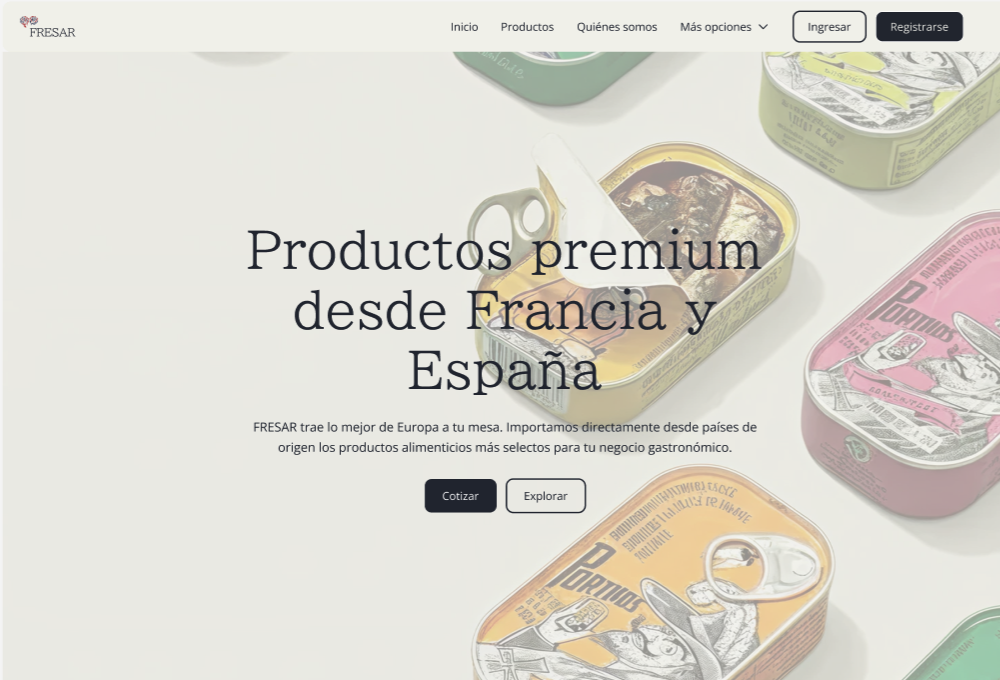 Perfume product website
