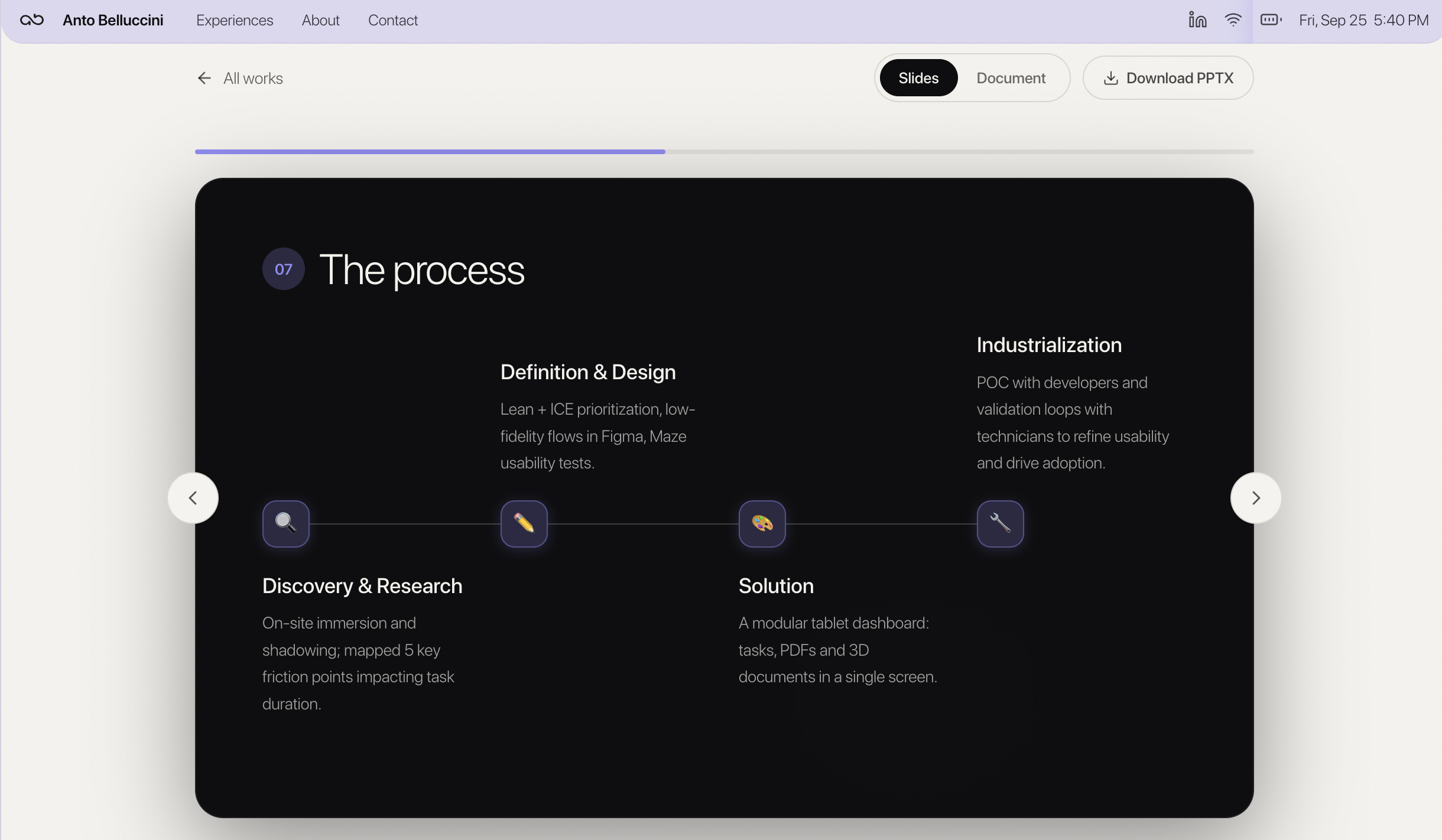 Product process interface concept